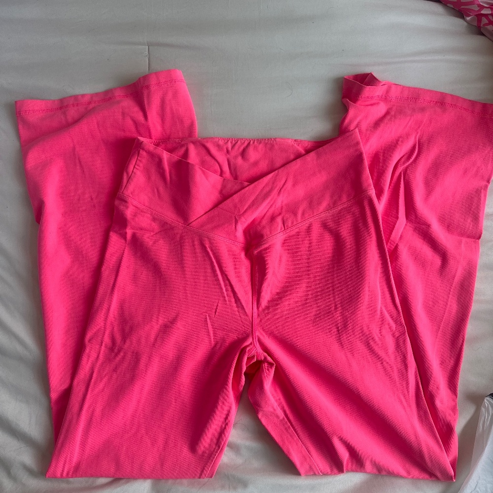 pink victoria secret flare leggings